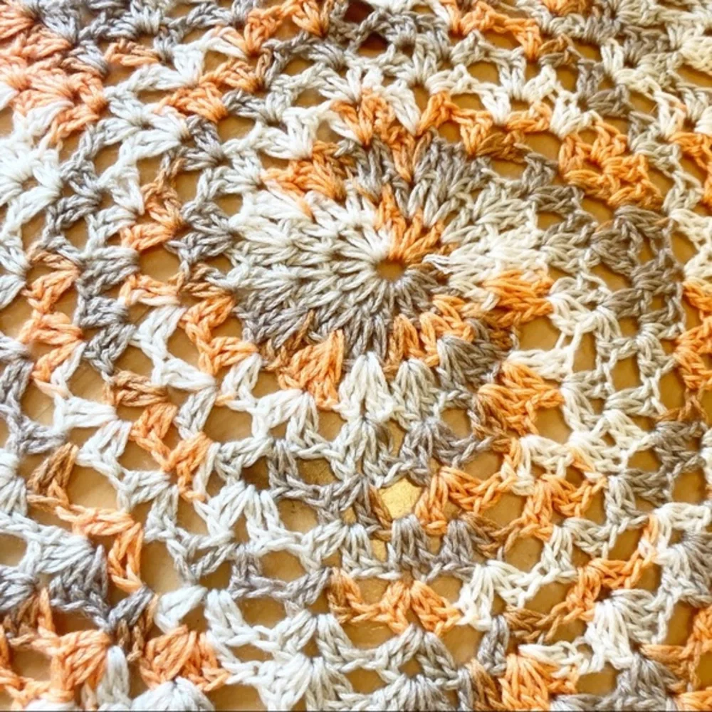 Large Vintage Hand Crocheted Lace Doily